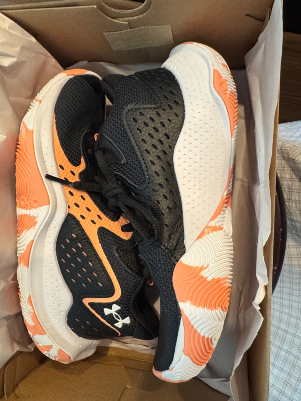 Under Armour Black & Coral Low-Top Training Shoes